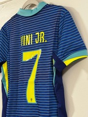Brasil Vinicius Junior #7 Soccer Jersey Blue Unisex Adult