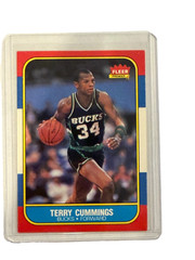 1986 Fleer Basketball #20 Terry Cummings Milwaukee Bucks NRMT