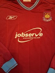 West Ham United 2003/04 Home Shirt / DEFOE 9 / Long Sleeve / Large (Excellent)