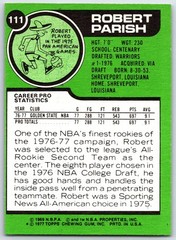 1977-78 Topps #111 – Robert Parish RC Golden State Warriors NM