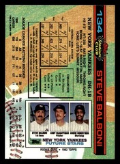 1991 Topps – Steve Balboni Baseball card New York Yankees Raw Trading Card
