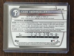 Cade Obermueller 2025 Bowman Draft Sapphire Orange /25 #BDC-80 Chrome 1st RC
