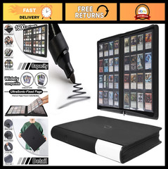 16 Pocket Card Binder – Holds 1600 Trading & Sports Cards, Ringless Album with S