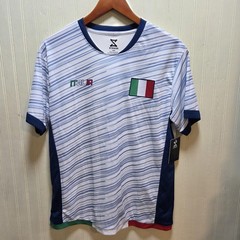 Italy Soccer Shirt Mens Medium White Blue Flag Striker Jersey Top Football