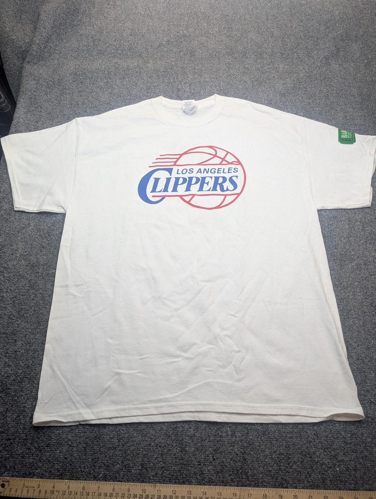 Los Angeles Clippers Shirt Mens XL White NBA Basketball Gildan Graphic Tee