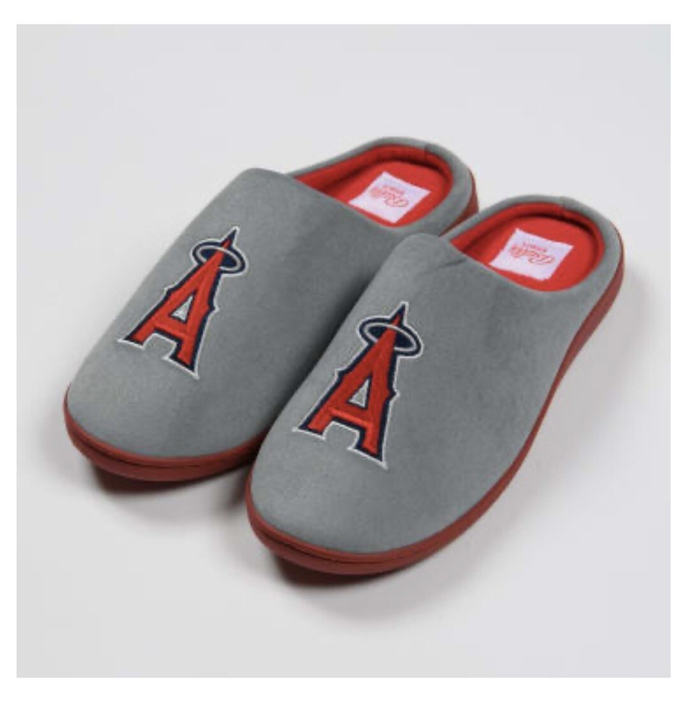 Los Angeles Angels Christmas in June Gray Slippers SGA 6/28/24