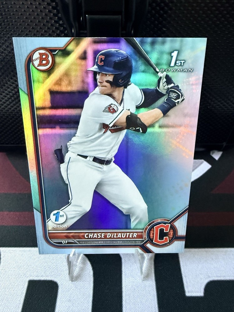 2022 Bowman Draft – Chrome Chase Delauter #BDC-49 Sky Blue Refractor (RC)