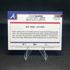 2025 Topps Update Series – Rookie Debut Drake Baldwin #US113 (RC)