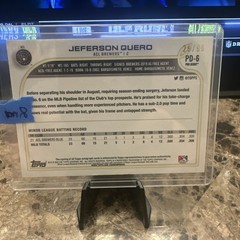 2022 Topps Pro Debut – Jeferson Quero #PD-6 Green Autographs 29/99 (AU, RC)