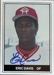 Eric Davis Autographed 1982 TCMA #20 Cedar Rapids Reds Card
