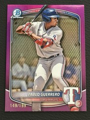 2025 Bowman Chrome Prospects Pablo Guerrero #BCP-144 Reptilian Fuchia 149/199