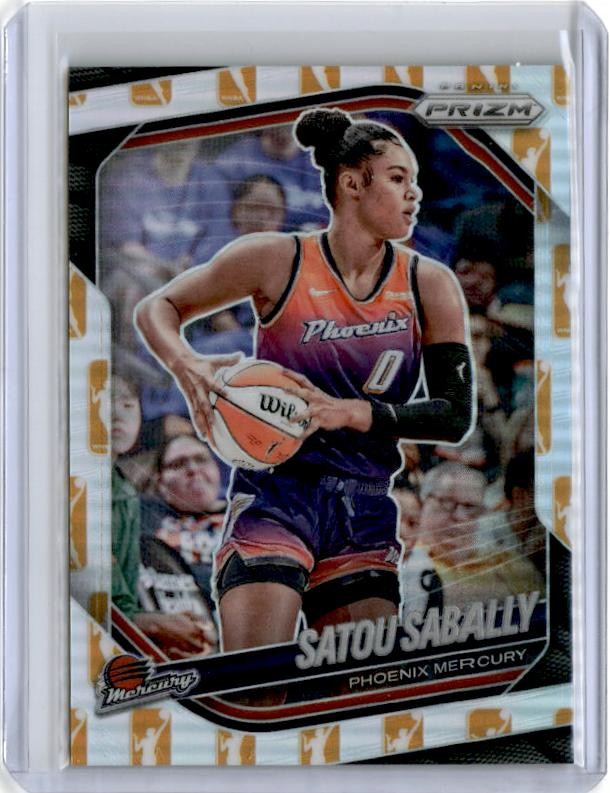 2025 Panini Prizm WNBA #4 Satou Sabally Gold WNBA Logo /10 Phoenix Mercury