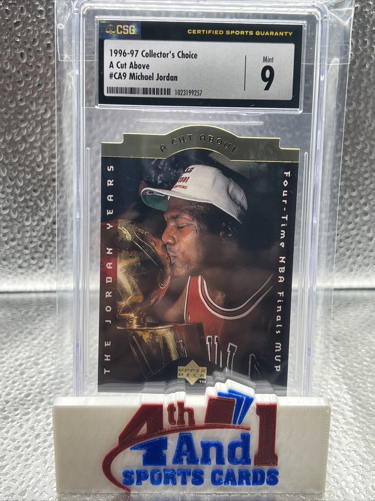 1996-97 Collectors Choice Michael Jordan #CA9 A Cut Above CSG 9 POP7 None Higher