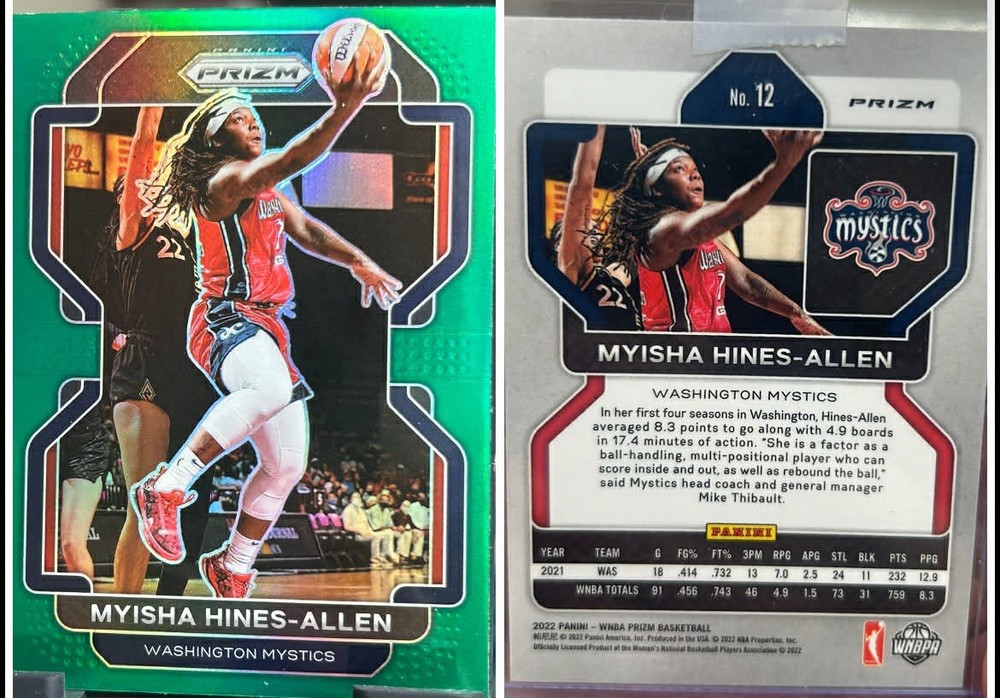 2022 Panini Prizm WNBA – Myisha Hines-Allen #12 Green Prizm