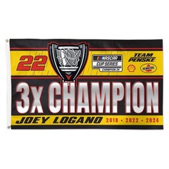 Joey Logano 3x Series Champion Cup Nascar Racing 2×3,3×5 FT Flag Wall Decore