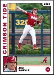 2023 Jim Jarvis Future Stars NCAA Rookie Card #11 Alabama Crimson Tide Baseball