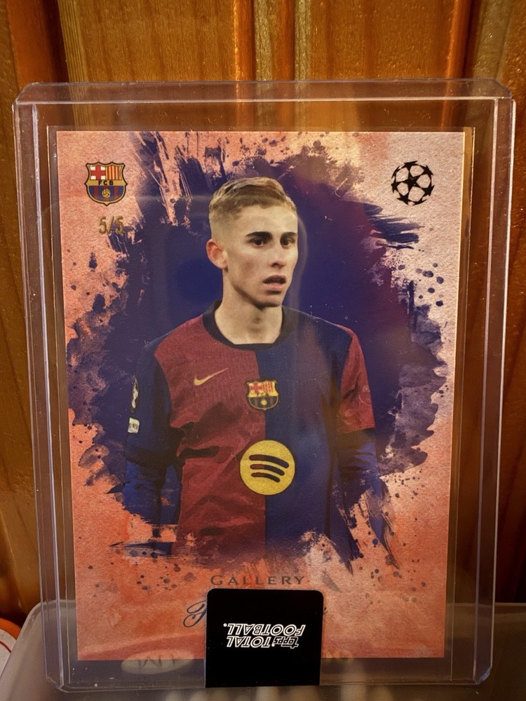 2024-25 Topps Total Football Fermin Lopez Gallery Parallel 5/5 Barcelona BOOKEND