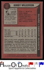 1979-80 Topps #67 Bobby Wilkerson Denver Nuggets Basketball Card