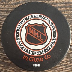 Chris Simon autographed Chicago Blackhawk puck