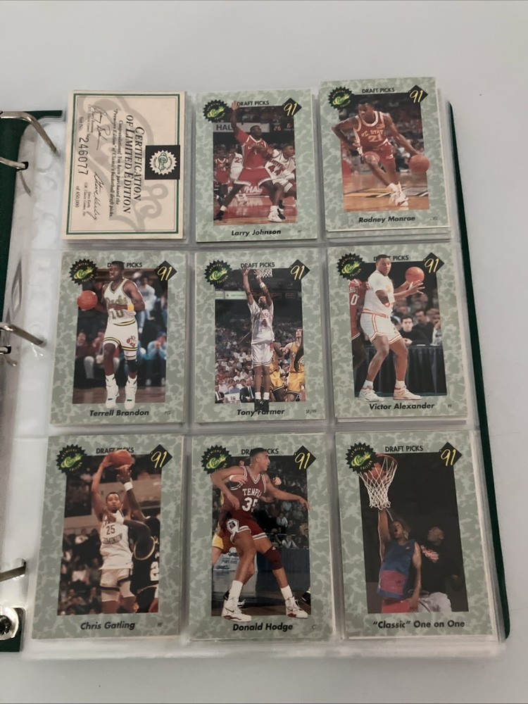 1991 Classic Basketball Draft Picks Set With Shaq, MJ, KAJ Etc. 180 Cards total