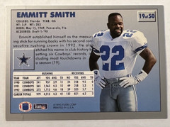 1993 Fleer Fruit of the Loom NFL Football #19 of 50 Emmitt Smith Dallas Cowboys