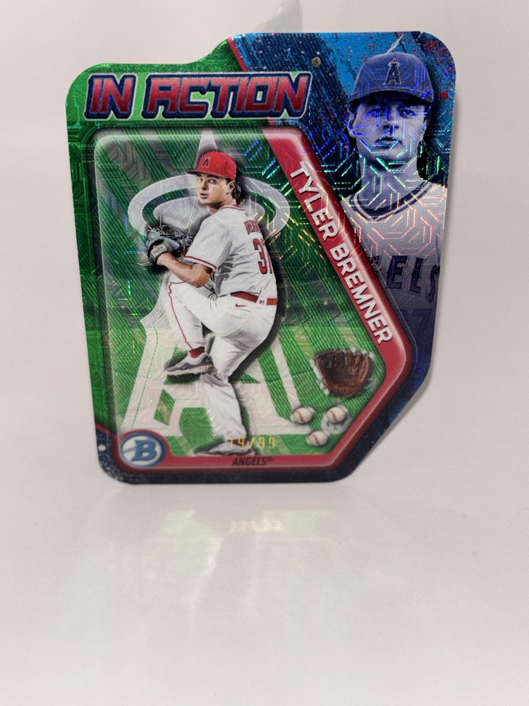 2025 Bowman Draft #BIA-12 Tyler Bremner Bowman In Action Green Refractor #/99
