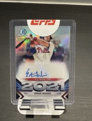 Ethan Wilson – 2021 Bowman Draft Lot – Autograph C21-EW, Refractors BDC-140 ++++