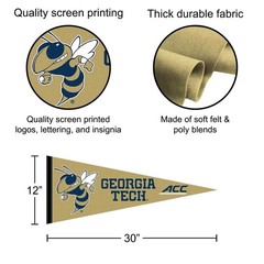 Georgia Tech Yellow Jackets 12 in X 30 in ACC College Pennant