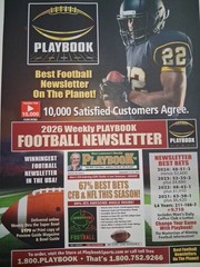CURT CIGNETTI MARC LAWRENCE&rsquo;S PLAYBOOK 2026 FOOTBALL PREVIEW GUIDE MAGAZINE