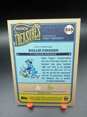2025 Topps Shoebox Treasures Rollie Fingers Grayscale Filter Auto /75 #52A