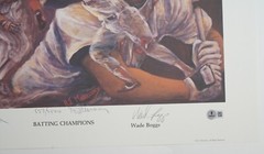 Tony Gwynn Wade Boggs Signed 19×24 Batting Champions Lithograph BAS COA Red Sox