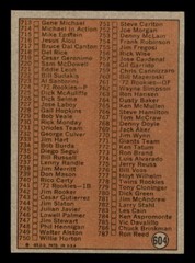 1972 Topps Baseball #604 6th Series Checklist (657-787) NM *d10