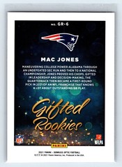 MAC JONES patriots 2021 Donruss Optic Gifted Rookies #GR6 RC Jaguars