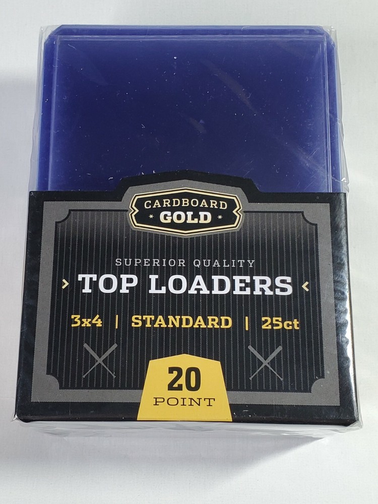 25 Standard 3 X 4 Ultra Clear Rigid Pro Top Loaders Cardboard Gold – Supplies