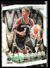 2025 Panini Prizm WNBA Natasha Cloud White Seismic Prizms #56 New York Liberty