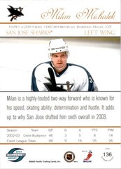 2003-04 Pacific Supreme #136A Milan Michalek Auto /375 – NM-MT slight smudge