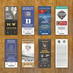 Custom Sports Ticket Stub – Any Team, Game, Seat – Personalized Gift