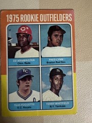 1975 Topps Rookie Outfielders Jim Rice RC , Pepe Mangual, John Scott Rc