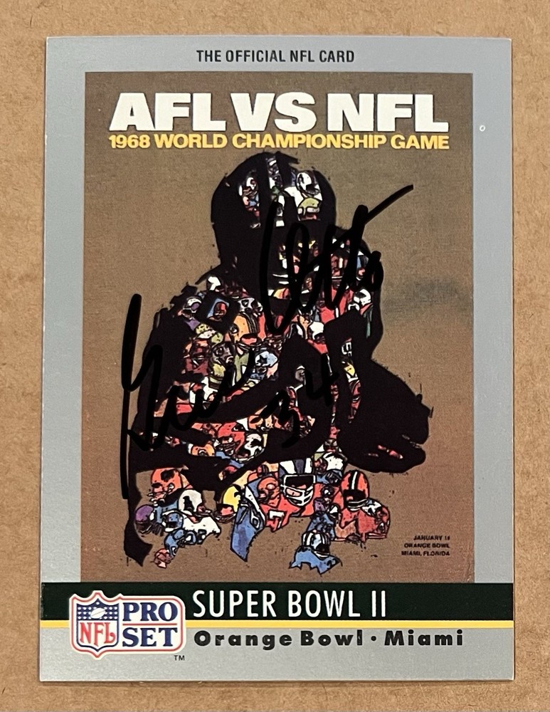 GUS OTTO AUTOGRAPHED 1990 PRO SET SUPER BOWL II FOOTBALL CARD OAKLAND RAIDERS