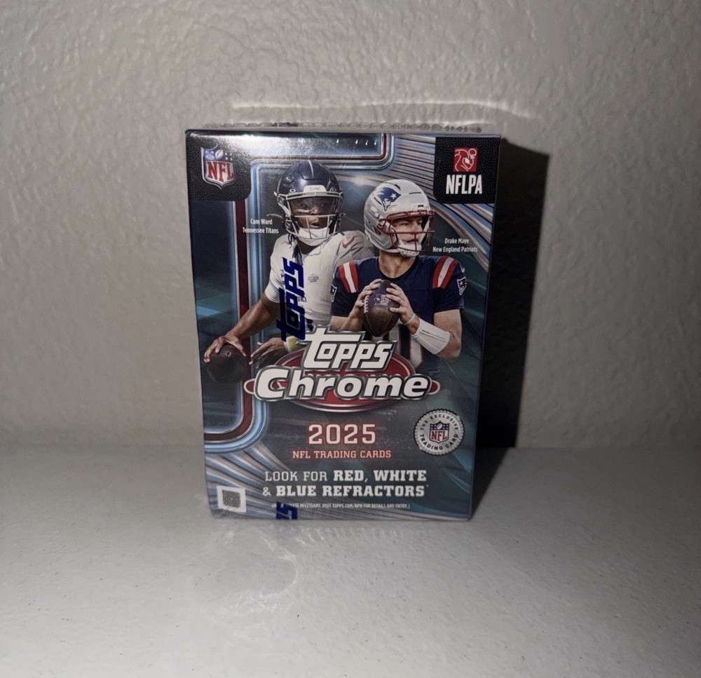 2025 Topps Chrome Football Value Blaster Box Factory Sealed NFL Trading Cards