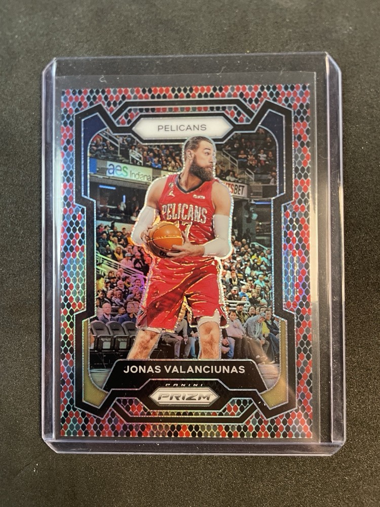 2023-24 Prizm Jonas Valanciunas Red Black Snake Skin 289 Snakeskin