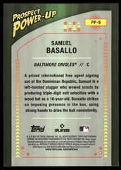 2024 Bowman #PP-8 Samuel Basallo Prospect Power-Up