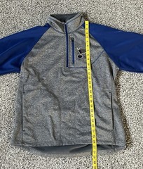 St. Louis Blues NHL G-III Men&rsquo;s Quarter-Zip Track Jacket Large Gray/Blue