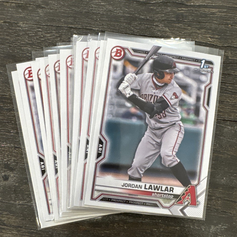 15 – 2021 Bowman Draft Paper Lot of Jordan Lawlar 1st Bowman #BD-194 15 cards