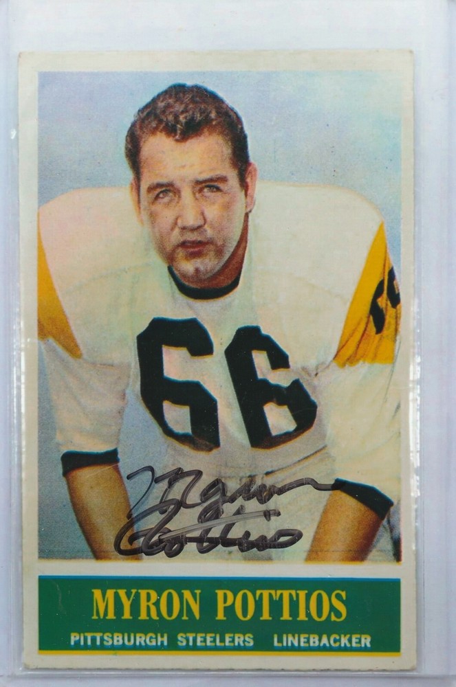 Myron Pottios signed 4×6 photo autograph Pittsburgh Steelers