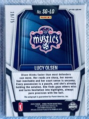 2025 WNBA PRIZM AUTOGRAPH BLUE SIGNATURE 🔵 Lucy Olsen RC 19/75 Mystics SG-LO 🏀