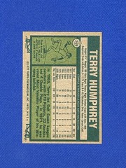 1977 Terry Humphrey Topps Autograph Signed Auto Card #369 Angels