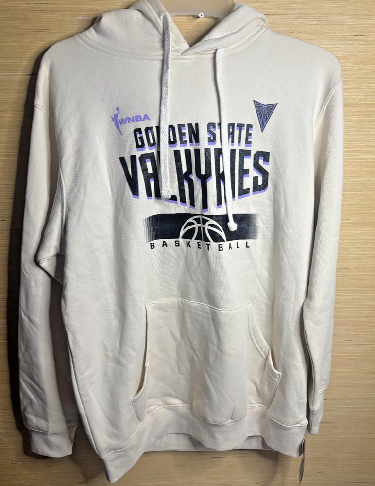 NEW GOLDEN STATE VALKYRIES CREAM UNISEX HOODIE SIZE LARGE WNBA SOFT WARM NWT