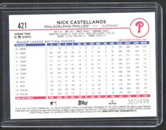Nick Castellanos 2024 Topps Green Crackle Foil SN #/499