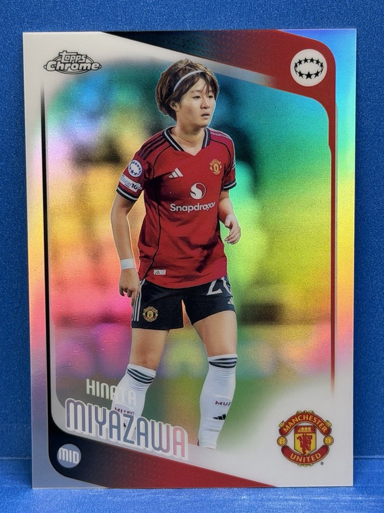 Hinata Miyazawa 2025-26 Topps Chrome Refractor UEFA Champions #91 Manchester